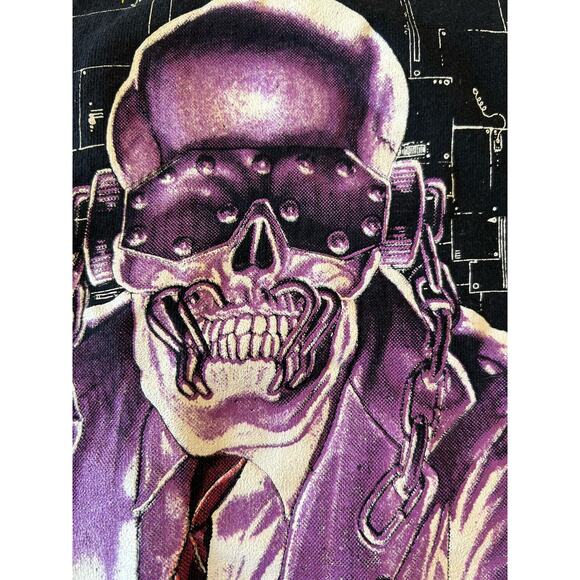 VTG 1991 Megadeth Shirt Rust In Peace Hangar Bubbles Metal Grunge WILD OATS RARE - Picture 8 of 16